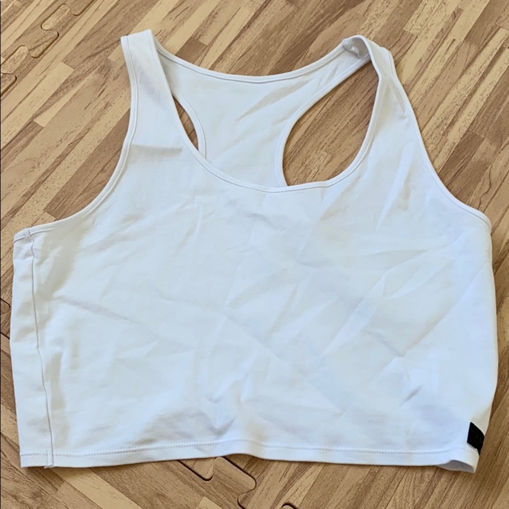 Alphalete Lux Crop Tank - S- White